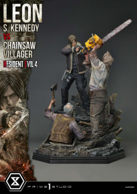 Ultimate Premium Masterline Resident Evil 4 Leon S. Kennedy versus Chainsaw Villager Bonus Version 49