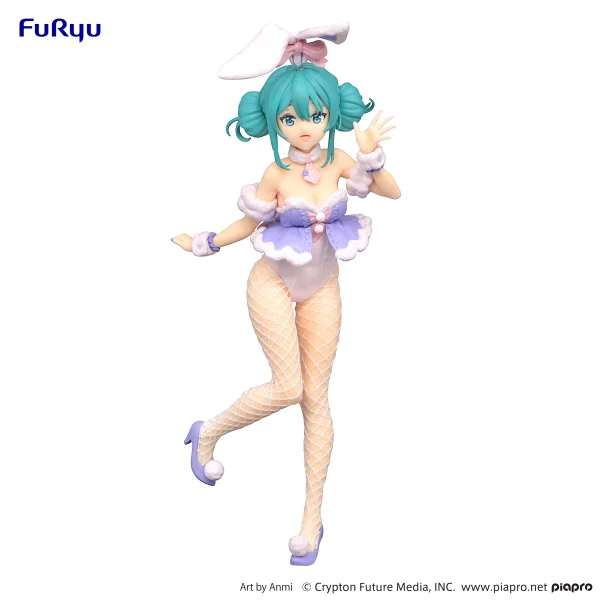 FuRyu Hatsune Miku　BiCute Bunnies Figure -White Rabbit Purple Color ver.- - Hatsune Miku