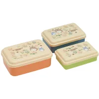 Skater Nested Totoro Flower Plastic Container 3 Piece Set - Studio Ghibli - photo 1