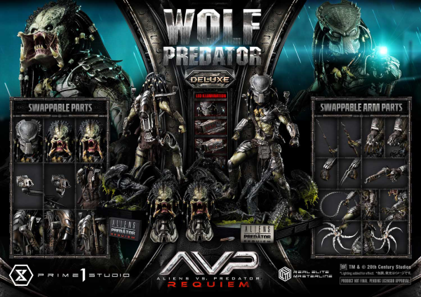 Real Elite Masterline Aliens vs. Predator: Requiem Wolf Predator Deluxe Version