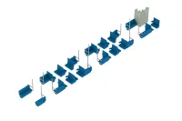 PLUM PMOA Semi-cross seat interior set A (blue) - Mobile Suit Gundam - photo 5