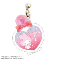 My melody Bithday PUKKURI Clear key holder 13