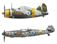 1/72 B-239 BUFFALO & Messerschmitt Bf109G-6 JUUTILAINEN w/FIGURE (Two kits in the box) 2