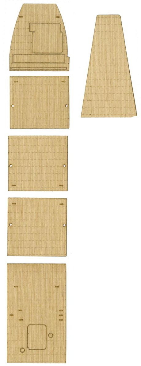 [TOKU-86 EX-101] 1/700 Wood Deck Seal for IJN Aircraft Carrier Kaga Three Flight Deck Version (w/Ship Name Plate)