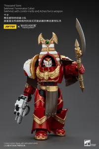JOYTOY Thousand Sons Sekhmet Terminator Cabal Sekhmet With Combi-Melta And Achea Force Weapon - Warhammer 40K - photo 3