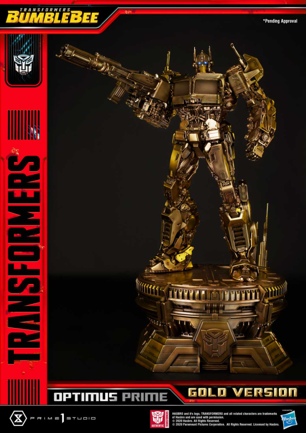 Museum Masterline Transformers: Bumblebee (Film) Optimus Prime Cybertron Edition Gold Version