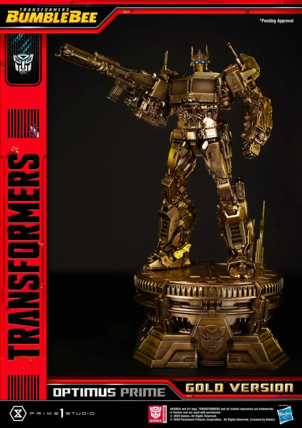 Prime 1 Studio Museum Masterline Transformers: Bumblebee (Film) Optimus Prime Cybertron Edition Gold Version - Transformers