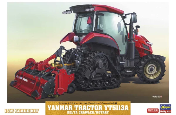 Hasegawa 1/35 YANMAR TRACTOR YT5113A DELTA CRAWLER/ROTARY - Scale Kits