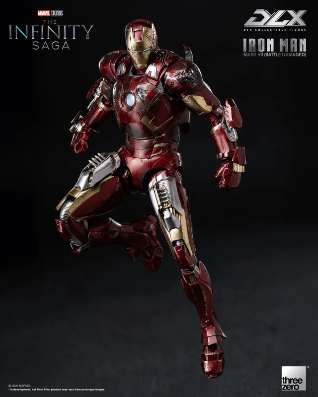 threezero DLX Iron Man Mark 7 (Battle Damaged) - Marvel