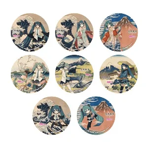 Presence CO., LTD. Katsushika Hokusai x Hatsune Miku Pinback Button - Hatsune Miku