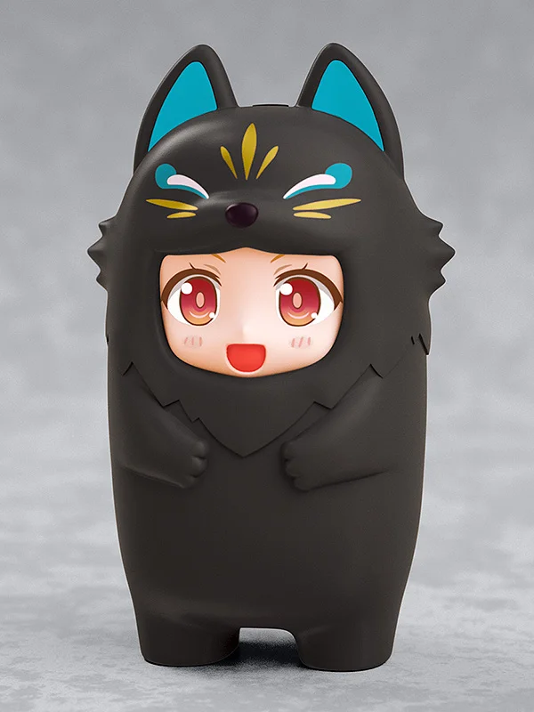 GOOD SMILE COMPANY Nendoroid More Kigurumi Face Parts Case (Black Kitsune) - Figure Accessories