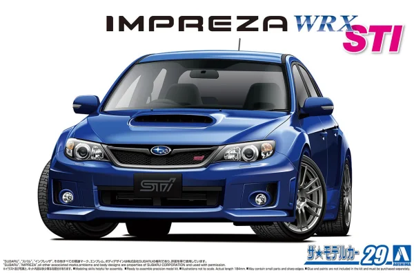 Aoshima 1/24 SUBARU  GRB IMPREZA WRX STI '10 - Scale Kits