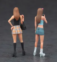 Hasegawa [FC02] 1:24 90's PLATFORM BOOTS GIRLS FIGURE (Two kits in the box) - Scale Kits - photo 3