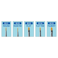Mr.BRUSH Round&Flat brush（FILBERT） 2
