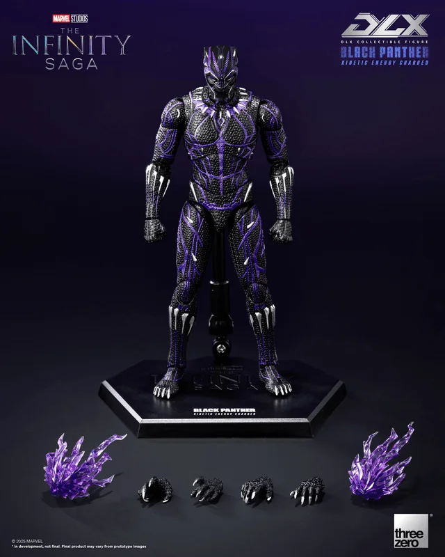 threezero Marvel Studios: The Infinity Saga- DLX Black Panther (Kinetic Energy Charged) - Marvel