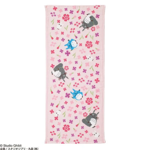 Marushin My Neighbor Totoro Flower (Pink) - Ghibli Imabari Gauze Series (Face Towel) - Studio Ghibli