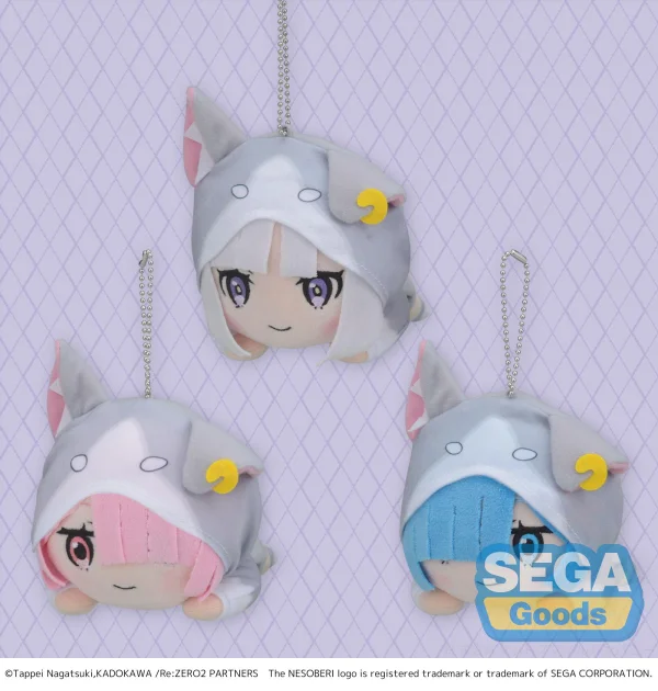 SEGA NESOBERI (Lay-Down) "Re:ZERO -Starting Life in Another World-" MP Plush "Emilia & Ram & Rem" -The Great Spirit Pack-(re-run) - Re:ZERO -Starting Life in Another World-