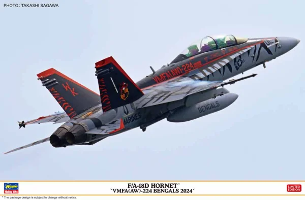 Hasegawa 1/48  F/A-18D HORNET "VMFA(AW)-224 BENGALS 2024" - Scale Kits