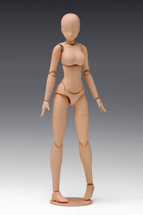 Wave Co. [WAVE] 1/12 Scale Movable Body Female Type [Deluxe] Light Brown - Character Kits