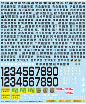 Aoshima [1/24 DETAIL UP PARTS] 1/24 1/24 METROPOLIS AND DISTRICTS DECAL EASTERN JAPAN - Kit Accessories