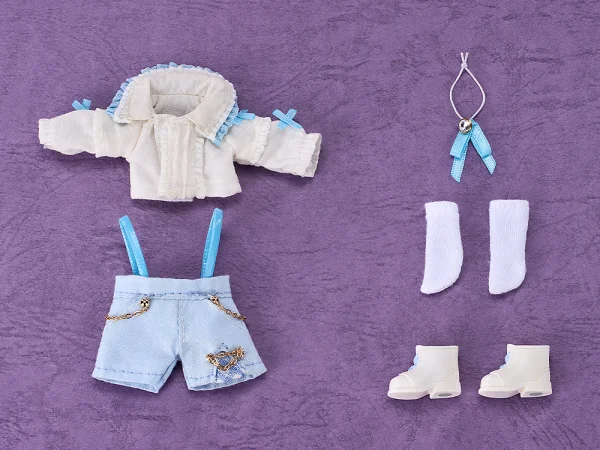 GOOD SMILE COMPANY Nendoroid Doll Outfit Set: Suspender Shorts Set (White & Blue) - Figure Accessories