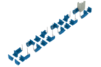 Semi-cross seat interior set A (blue) 1