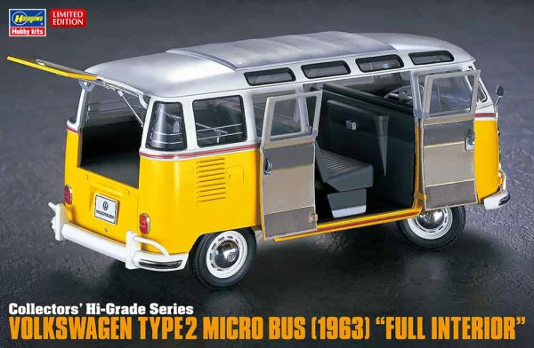 Hasegawa 1/24  VOLKSWAGEN TYPE 2 MICRO BUS (1963) "FULL INTERIOR" - Scale Kits
