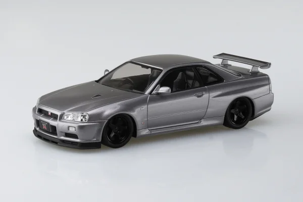 Aoshima NISSAN R34 SKYLINE GT-R CUSTOM WHEEL(ATHLETE SILVER) - Scale Kits