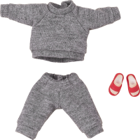 Nendoroid Doll Outfit Set: Sweatshirt and Sweatpants (Gray) 3
