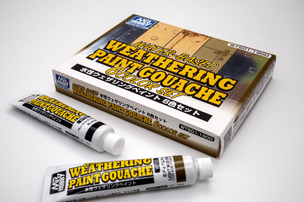 WATER BASED WEATHERING PAINT GOUACHE 6 COLOR SET