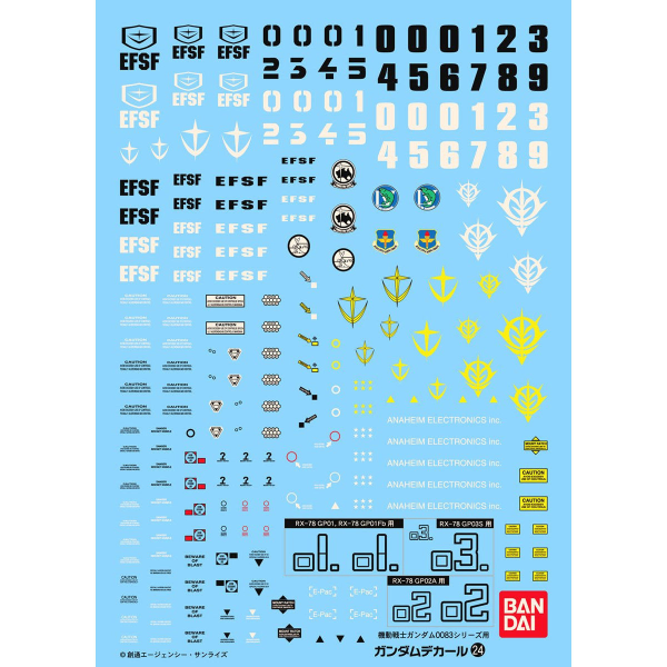 Gundam Decal 24 - Gundam 0083 Series