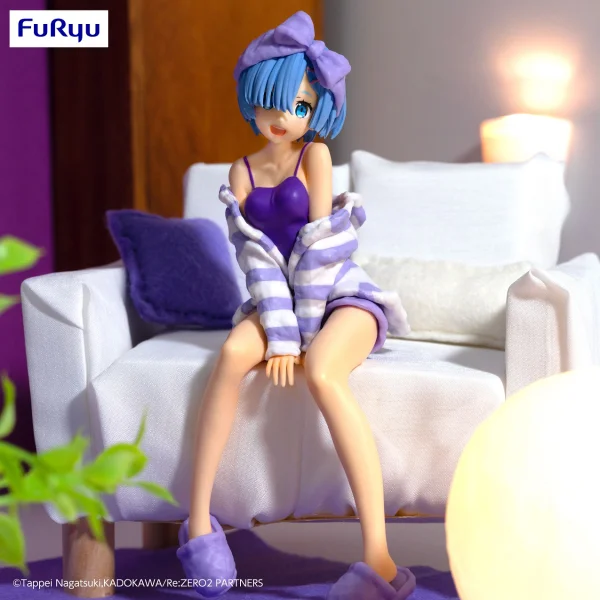 FuRyu Re:ZERO -Starting Life in Another World-　Noodle Stopper Figure -Rem Room Wear Purple Color ver.- - Re:ZERO -Starting Life in Another World-