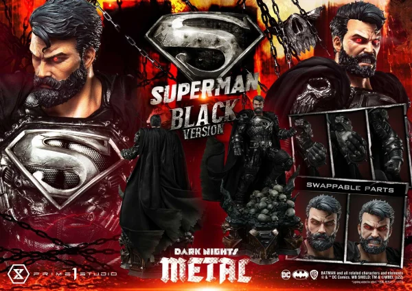 Prime 1 Studio Museum Masterline Dark Nights: Metal (Comics) Superman Black Version - DC Comics