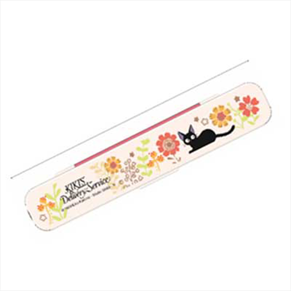 Jiji and Flower 3-In-1 Utensil Set & Carrier (Fork, Spoon & Chop Stick)