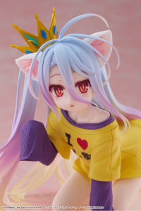 No Game No Life Desktop Cute Figure - Shiro (Cat Ear T-Shirt Ver.) 12