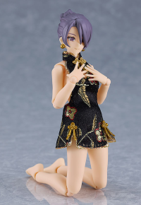figma Female Body (Mika) with Mini Skirt Chinese Dress Outfit (Black) 5