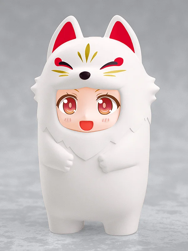 GOOD SMILE COMPANY Nendoroid More Kigurumi Face Parts Case (White Kitsune) - Figure Accessories