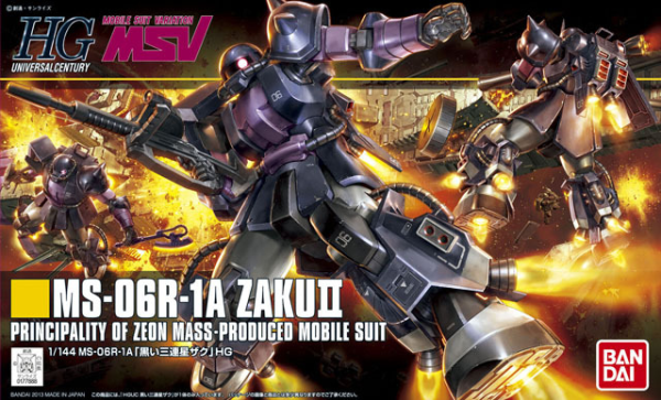 HGUC 1/144 #151 MS-06R-1A Zaku II Black Tristars