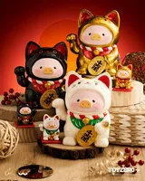 TOYZEROPLUS LuLu the Piggy - 18cm Wood-Carving Maneki Lu (Calico Cat) - LuLu The Piggy - photo 7