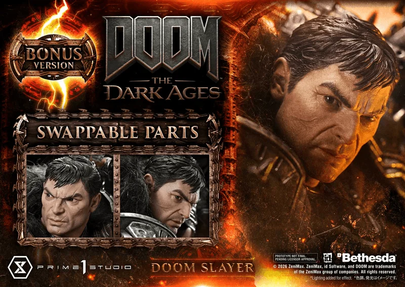 Prime 1 Studio Ultimate Premium Masterline DOOM: The Dark Ages DOOM Slayer DX Bonus Version  			 - DOOM