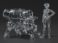 PLAMAX minimum factory MF-96 Motoko Kusanagi with Fuchikoma: Thermoptic Camouflage Ver. 2