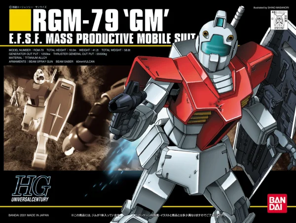 BANDAI HOBBY HGUC 1/144 #20 RGM-79 GM - Mobile Suit Gundam