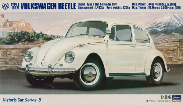 Hasegawa [HC3] 1:24 VOLKSWAGEN BEETLE 1967 - Scale Kits