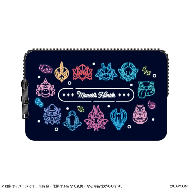 CAPCOM MONSTER HUNTER CHIBI STYLE Pouch: Neon-themed - Monster Hunter