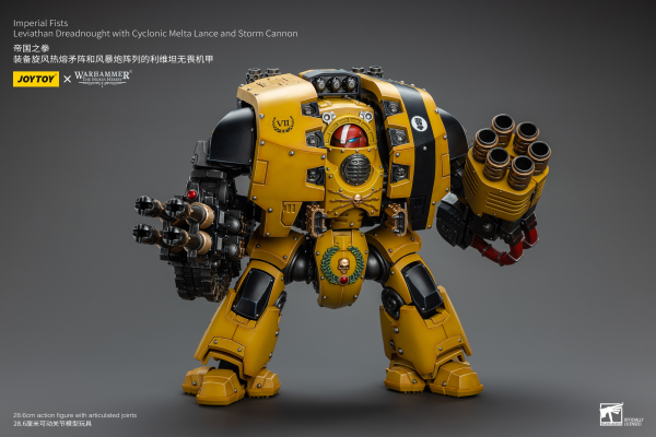Imperial Fists Leviathan Dreadnought with Cyclonic Melta Lance and Storm Cannon