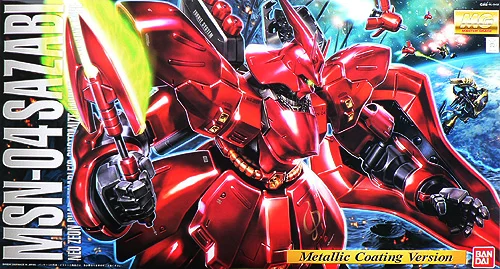 BANDAI HOBBY MG 1/100 Sazabi (Metallic Coating Ver) - Mobile Suit Gundam: Char's Counterattack