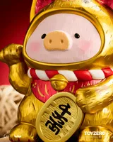 TOYZEROPLUS LuLu the Piggy - 18cm Wood-Carving Maneki Lu (Golden Cat) - LuLu The Piggy - photo 4