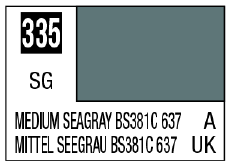 Mr. Color 335 - Medium Seagray BS381C 637 (Semi-Gloss/Aircraft)