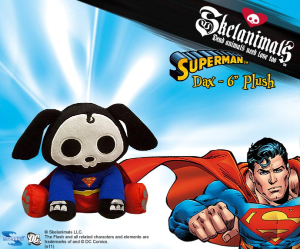 Skelanimals DC Mini Plush 6 Inch - Superman Dax