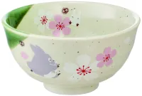 Skater Totoro Traditional Japanese Dish Series - Small Rice Bowl (Sakura/Cherry Blossom) - Studio Ghibli - photo 1